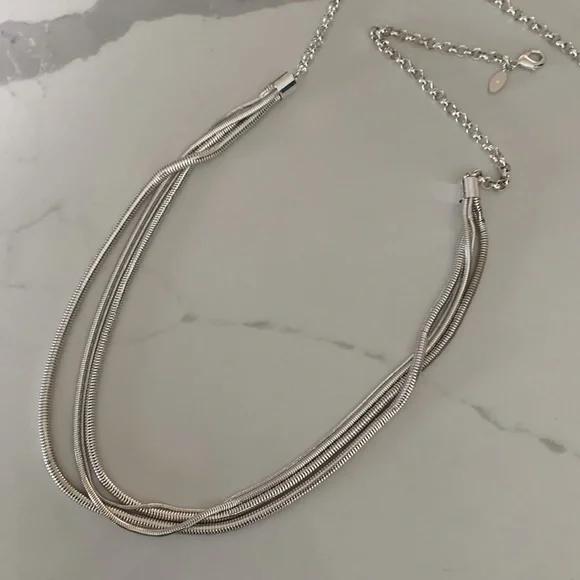 Chico’s Silver Long Necklace - Picture 2 of 3